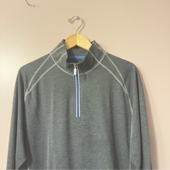 Tommy Bahama 1/4 Zip Pullover Sweater Gray Men Size L - Picture 2 of 6